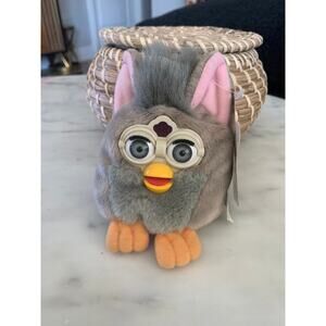 NWT Vintage 1999 Furby buddies Gray & Blue Eyes  "Like Joke" Plush